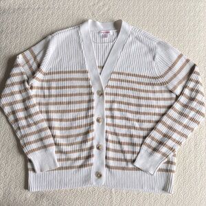 Joe Fresh Cotton Blend Cardigan Relaxed Fit Ribbed V-neck